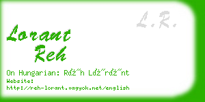 lorant reh business card